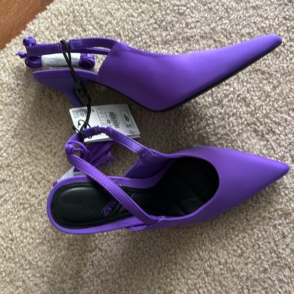 Brand new Zara purple fabric heels. - Picture 6 of 6